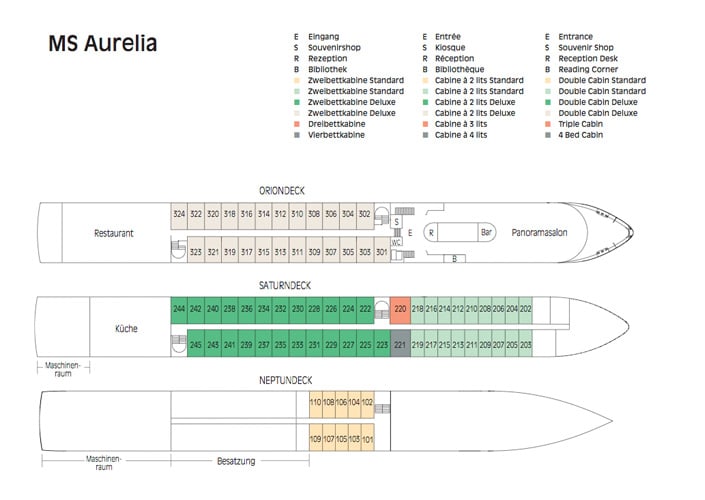 MS Aurelia Deckplan