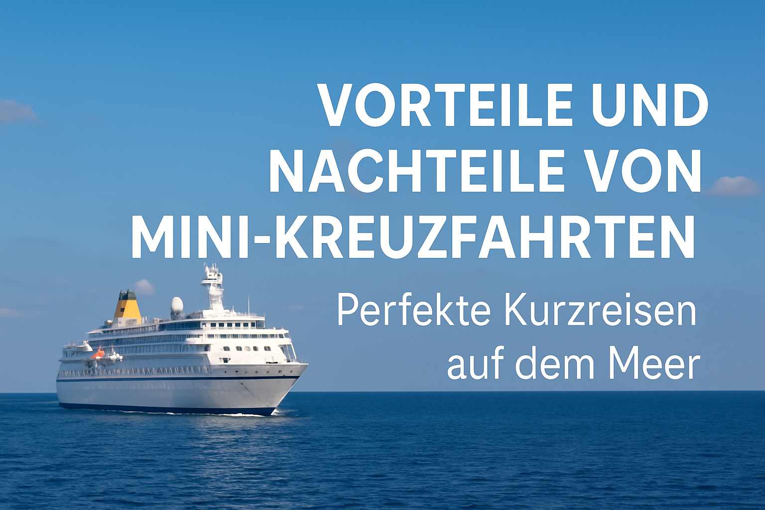 Vorteile und Nachteile von Mini-Kreuzfahrten